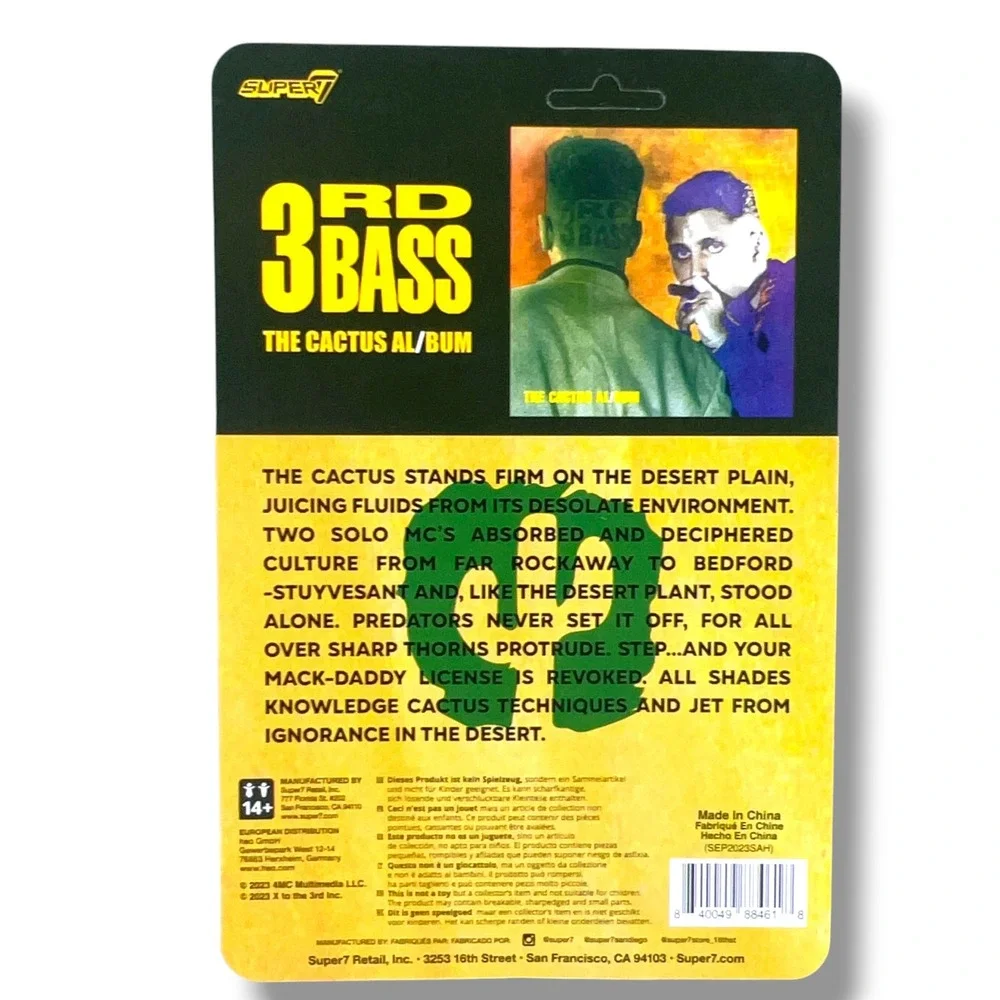 Super7 3rd Bass The Cactus Al/Bum ReAction Figures MC‎ Serch Pete Nice NIB